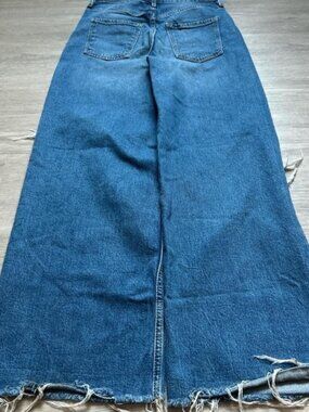 Baggy Wide‎ Leg Blue Distressed H&M Jeans